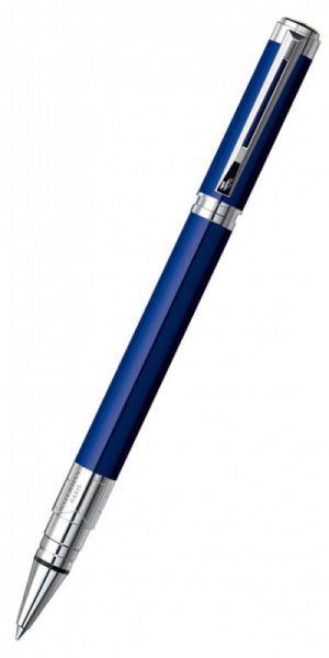 Ручка роллер WATERMAN Perspective (S0831000) Blue CT (F) чернила: черный блестящий хром